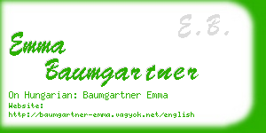 emma baumgartner business card